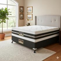 Cama Box Casal Castor Silver Star Air Double Face Tecnopedic 138x188x61 + Box Castor