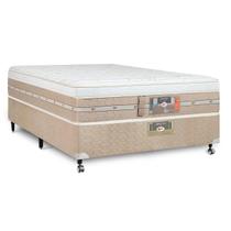 Cama Box Casal Castor Silver Star Air One Face Pocket 138x188x59 + Box Castor Bege