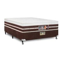 Cama Box Casal Castor Silver Star Air One Face Pocket Hibrido 138x188x59 + Box Castor Marrom