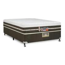Cama Box Casal Castor Silver Star Air One Face Tecnopedic 138x188x59 + Box Castor Verde