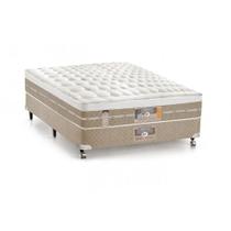 Cama Box Casal Castor Silver Star Air Pocket One Face 138x188x59 + Box Castor Bege