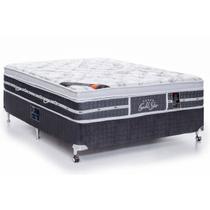Cama Box Casal Castor Super Luxo Latex Grand Plush One Face 138x188x57 + Box Castor
