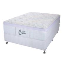Cama Box Casal Castor Vitagel Euro One Face Pocket 138x188x59 + Box Castor Cinza