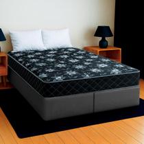 Cama Box Casal Cinza + Colchão Monaco D33 PoliConfort Cama Box Casal Cinza + Colchão Monaco D33 PoliConfort