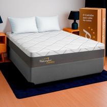 Cama Box Casal Cinza + Colchão Napoles D28 PoliConfort Cama Box Casal Cinza + Colchão Napoles D28 PoliConfort