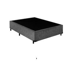 Cama Box Casal Cinza Suede Premium 40x138x188 - FA Elegante