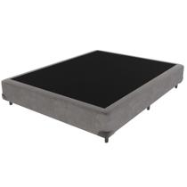 Cama Box Casal Cinza V-Store 138x188x44
