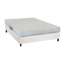 Cama Box Casal: Colchão Anatômico Herval AG65 Frontier + Base CRC Courano White(138x188)