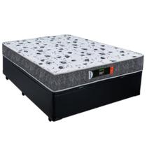 Cama Box Casal + Colchão Casal Ortopédico Resistente Pró D28 Prime Colchões 48x138x188 Preto Cama Box Casal + Colchão Casal Ortopédico Resistente Pró D28 Prime Colchões 48x138x188 Preto