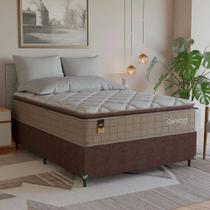 Cama Box Casal + Colchão Comfort Class Pillow Top 138x188 Bege/suede Marrom Cama Box Casal + Colchão Comfort Class Pillow Top 138x188 Bege/suede Marrom
