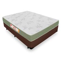 Cama Box Casal + Colchão De Espuma D33 - Castor - Sleep Max 138x188x53cm