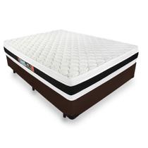 Cama Box Casal + Colchão De Espuma D45 - Castor - Black White Double Face 138cm