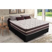 Cama Box Casal + Colchão De Molas Colchões Classic Superlastic 138x188x64 Preto