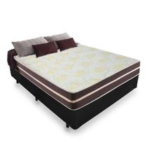 Cama Box Casal + Colchão de Molas Ensacadas Classic Brow Firme para 120 kilos - Cristalflex