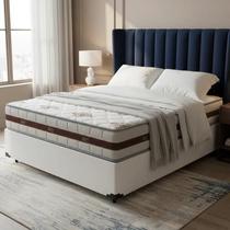 Cama Box Casal Colchão De Molas Ensacadas DAngelis Classic 138x188x57cm
