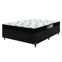 Cama Box Casal Colchão Espuma 138x188x50cm Polar Branco / Preto Cama Box Casal Colchão Espuma 138x188x50cm Polar Branco / Preto