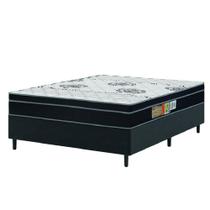 Cama Box Casal Colchão Espuma 138x188x63cm Orthoface Grafite Polar