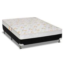 Cama Box Casal: Colchão Espuma Castor D28 Sleep Max + Base CRC Suede Black(138x188) Cama Box Casal: Colchão Espuma Castor D28 Sleep Max + Base CRC Suede Black(138x188)