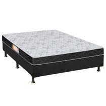 Cama Box Casal: Colchão Espuma Castor Sleep Max + Base CRC Suede Gray(138x188) Cama Box Casal: Colchão Espuma Castor Sleep Max + Base CRC Suede Gray(138x188)