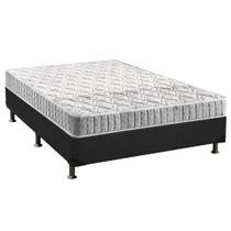 Cama Box Casal: Colchão Espuma D33 Anjos Orthosono + Base CRC Suede Gray(138x188)