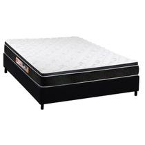 Cama Box Casal: Colchão Espuma D33 Castor Black e White + Base CRC Suede Black(138x188) Cama Box Casal: Colchão Espuma D33 Castor Black e White + Base CRC Suede Black(138x188)