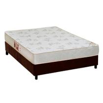 Cama Box Casal: Colchão Espuma D33 Castor Sleep Max Relax + Base CRC Suede Brown(138x188) Cama Box Casal: Colchão Espuma D33 Castor Sleep Max Relax + Base CRC Suede Brown(138x188)