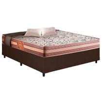 Cama Box Casal: Colchão Espuma D33 Herval Lancy + Base CRC Courano Brown(138x188)