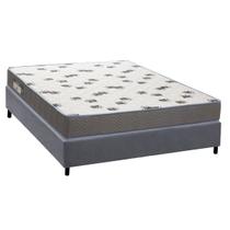 Cama Box Casal: Colchão Espuma D33 Ortobom Light + Base CRC Suede Gray(138x188) Cama Box Casal: Colchão Espuma D33 Ortobom Light + Base CRC Suede Gray(138x188)