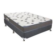 Cama Box Casal: Colchão Espuma D33 Ortobom Light + Base CRC Suede Gray(138x188)