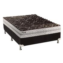 Cama Box Casal: Colchão Espuma D33 Paropas Pasquale Plus + Base CRC Suede Black(138x188) Cama Box Casal: Colchão Espuma D33 Paropas Pasquale Plus + Base CRC Suede Black(138x188)