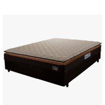 Cama Box Casal Colchão Espuma D33 Pillow Top Millenium 138x188x57cm Marrom Hellen