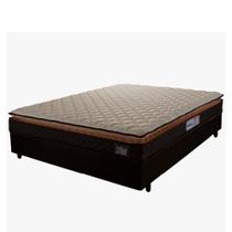 Cama Box Casal Colchão Espuma D33 Pillow Top Millenium 138x188x57cm Marrom Hellen Cama Box Casal Colchão Espuma D33 Pillow Top Millenium 138x188x57cm Marrom Hellen