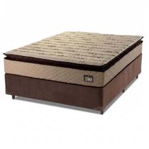 Cama Box Casal Colchão Espuma D33 Pillow Top Van Gogh 138x188x67cm Marrom Hellen Cama Box Casal Colchão Espuma D33 Pillow Top Van Gogh 138x188x67cm Marrom Hellen