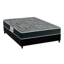 Cama Box Casal: Colchão Espuma D33 Probel Advanced Mega Resistente + Base CRC Suede Black(138x188)