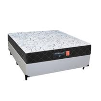 Cama Box Casal + Colchão Espuma D33 Semi Ortopédico Extra Firme Comfort Prime 60x138x188