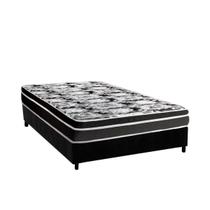 Cama Box Casal: Colchão Espuma D45 Luckspuma Gran Luck Black Pró Saúde + Base CRC Suede Black(138x188) Cama Box Casal: Colchão Espuma D45 Luckspuma Gran Luck Black Pró Saúde + Base CRC Suede Black(138x188)