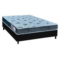 Cama Box Casal: Colchão Espuma Orthoflex D45/EP Cecina + Base CRC Suede Black(138x188)