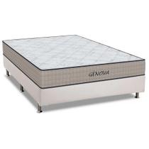 Cama Box Casal: Colchão Espuma Orthoflex D45 Genova + Base CRC Courano White(138x188)