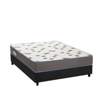 Cama Box Casal: Colchão Espuma Ortobom D33 Light + Base CRC Suede Gray(138x188)