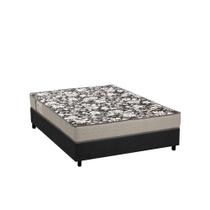 Cama Box Casal: Colchão Espuma Ortobom Physical Ultra Resistente + Base CRC Suede Gray(138x188)