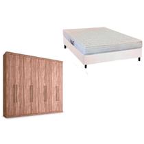 Cama Box Casal + Colchão Frontier Herval + Guarda Roupa Master Vip 8.4 Atacama Cama Box Casal + Colchão Frontier Herval + Guarda Roupa Master Vip 8.4 Atacama