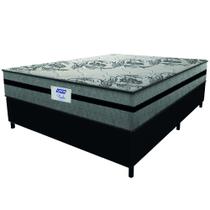 Cama Box Casal Colchão Gazin Com Molas Ensacadas Rubi 138x188x70cm Suede Preto/Cinza Cama Box Casal Colchão Gazin Com Molas Ensacadas Rubi 138x188x70cm Suede Preto/Cinza