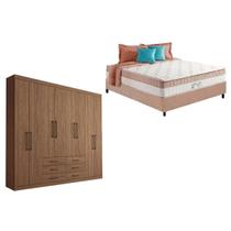 Cama Box Casal + Colchão King Best + Guarda Roupa Master 8.6 Demolição
