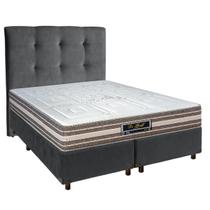 Cama Box Casal + Colchão Legriff Sankonfort + Cabeceira