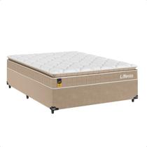 Cama Box Casal + Colchão Life D33 Pillow Top 138x188cm Cama Box Casal + Colchão Life D33 Pillow Top 138x188cm