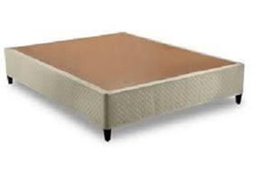 Cama(Box Casal+Colchão Mola) 13818826 Suede Bege