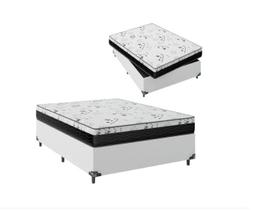 Cama Box Casal Colchão Mola Bonnel Belos Sonhos + Box Sintético 60x138x188