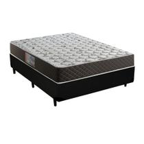 Cama Box Casal Colchão Mola Bonnel Belos Sonhos + Box Sintético 60x138x188