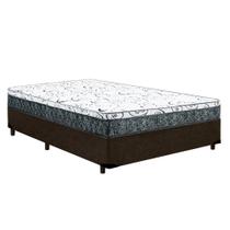 Cama Box Casal Colchão Mola Bonnel Prime Coil Detroit + Box Sintético 64x138x188 Cama Box Casal Colchão Mola Bonnel Prime Coil Detroit + Box Sintético 64x138x188