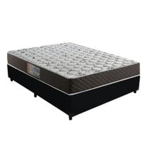 Cama Box Casal Colchão Mola Ensacada Acolchões + Box Suede 68x138x188